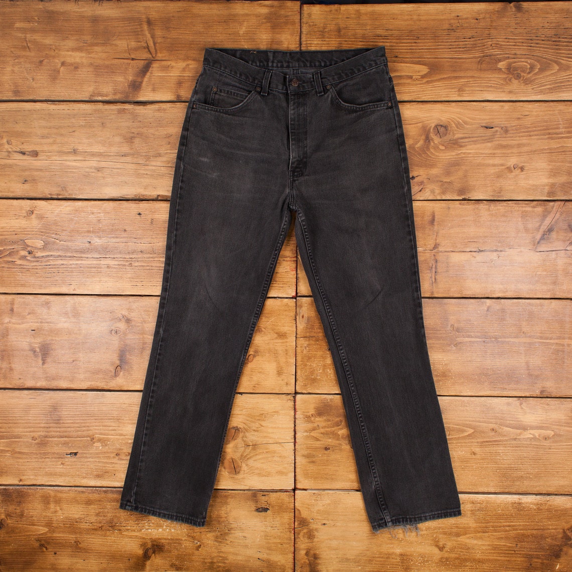 Vintage Levis Jeans 33 x 31 Dark Wash Straight Grey Womens Orange Tab Denim, foto 1 di 5