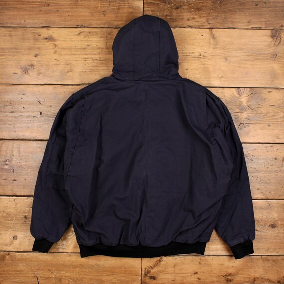 Vintage Berne Workwear Jacket XL Active Hooded Blue - Etsy Israel