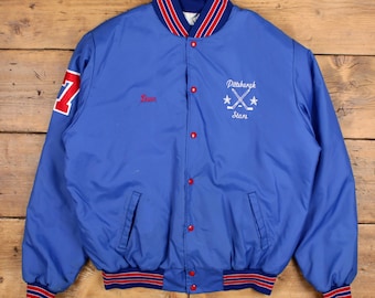 Vintage 1980s Rennoc Back Power Corduroy Bomber Jacket