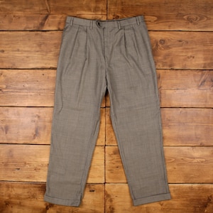 Vintage Ralph Lauren Suit Pants Trousers 36x31 Houndstooth Womens Tapered Wool