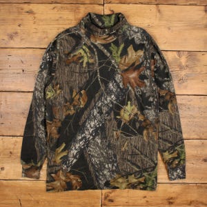 Mossy Oak Real Tree T-shirt XL heren groen camouflage hoge hals jachtcamouflage afbeelding 1