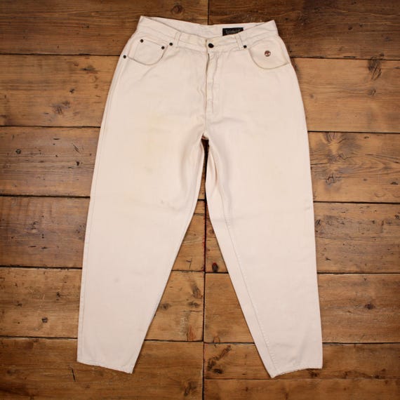 Timberland, Vintage Timberland Trousers Pants 34x31 Womens 90s Beige USA Made Baggy Tapered
