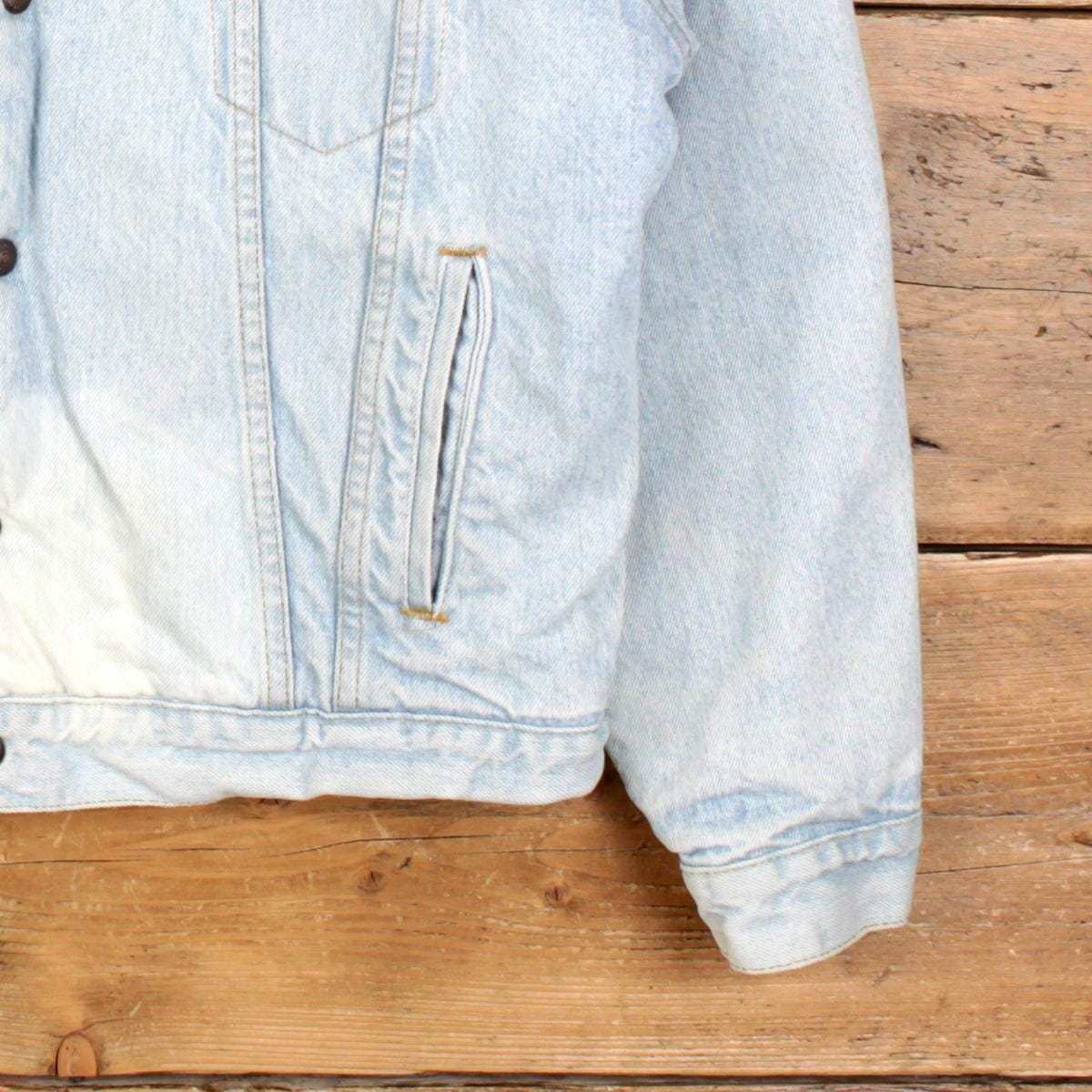 Vintage Levi's Denim Jacket M 80s Trucker Sherpa Lined USA Made
