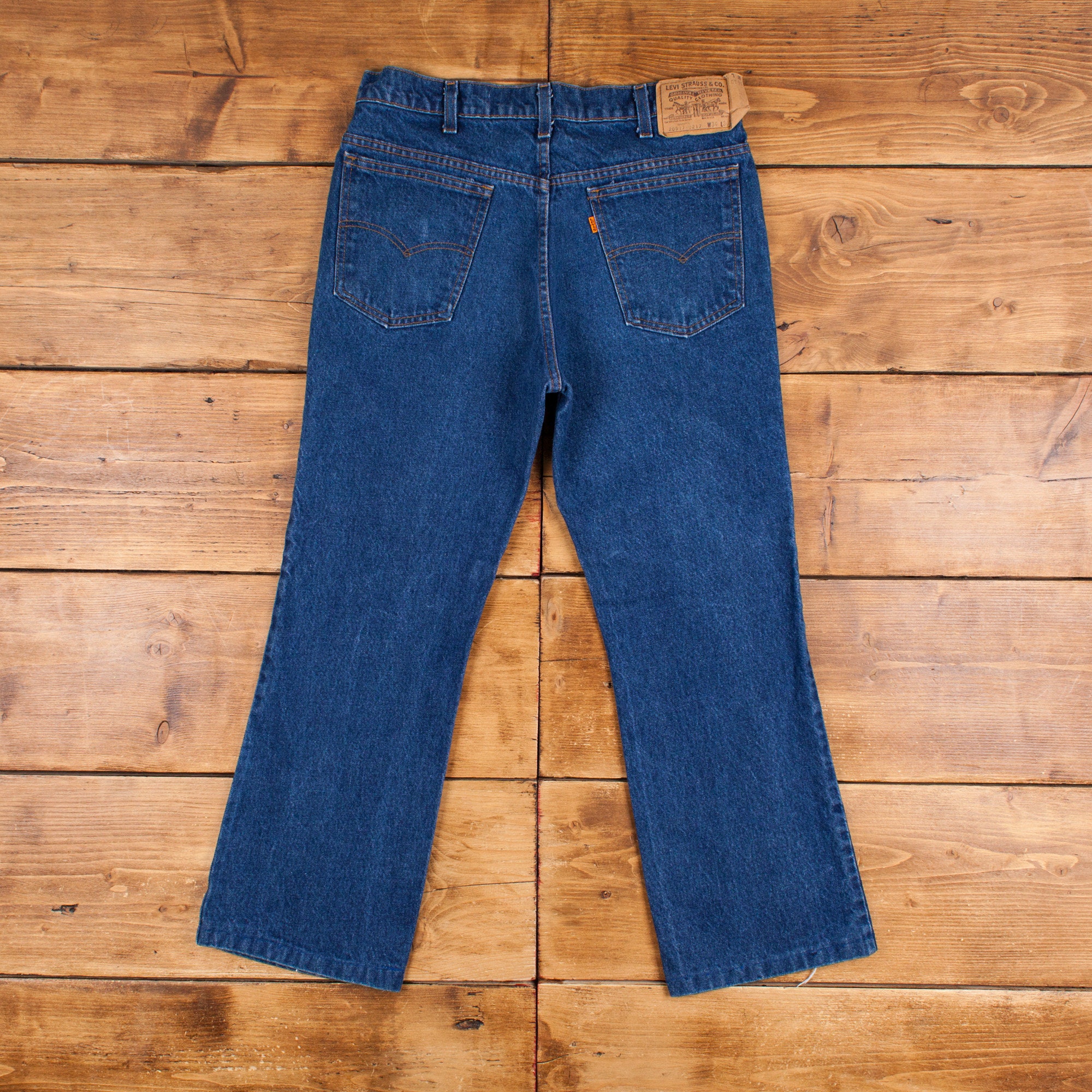 Vintage Levis 517 Jeans 33 X 27 USA Made 80s Dark Wash