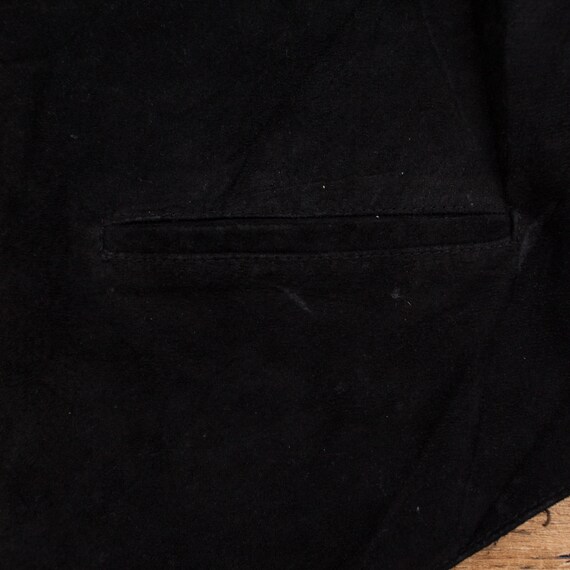 Vintage Scully Suede Gilet XL 90s Vest Black Snap - image 10