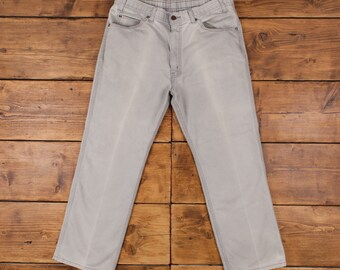 Vintage Levis 415 Jeans 34 x 28 Light Wash Straight Grey Brown Tab Denim