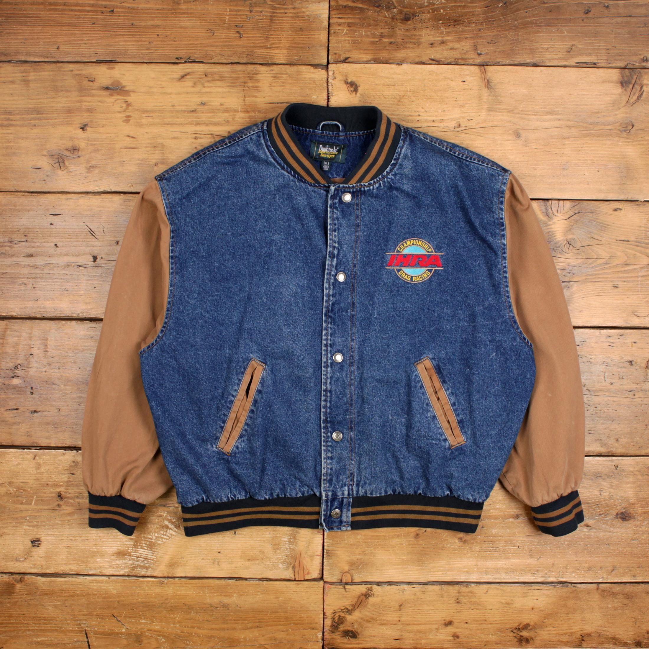 Vintage Dunbrooke Denim Jacket XL 90s Bomber Blue - Etsy