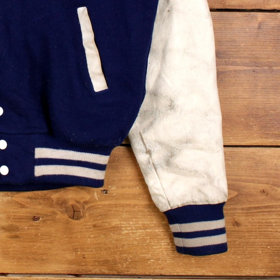 Vintage Empire Varsity Jacket M 70s Bomber Embroidered Blue - Etsy 