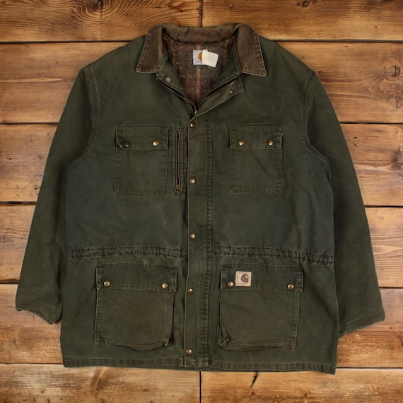 Vintage Carhartt Workwear Jacket 2XL 90s Duster Green - Etsy Israel