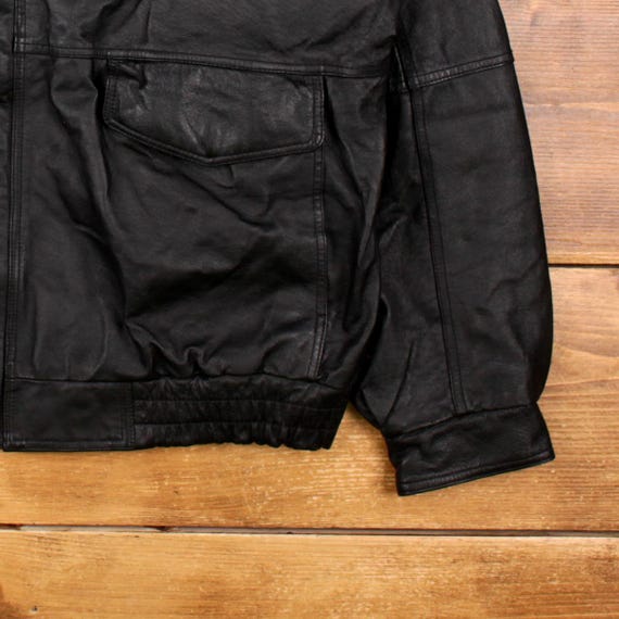 Vintage Burk's Bay Leather Jacket XL Bomber Black - Etsy Israel