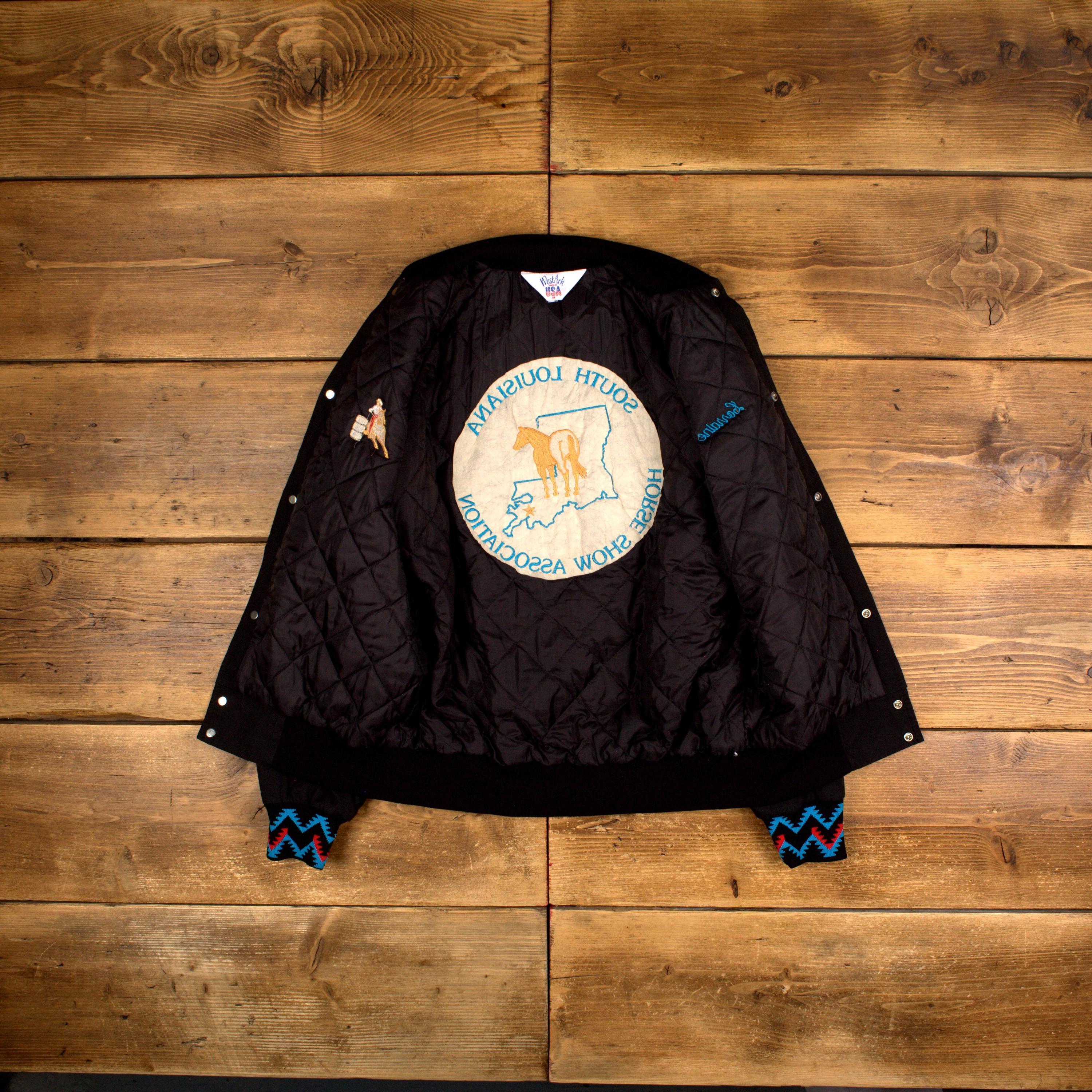 【✨80's〜90's】WESTARK Souvenir Jacket USA Vintage 1980s West Ark Satin Bomber Jacket / Stemco Factory