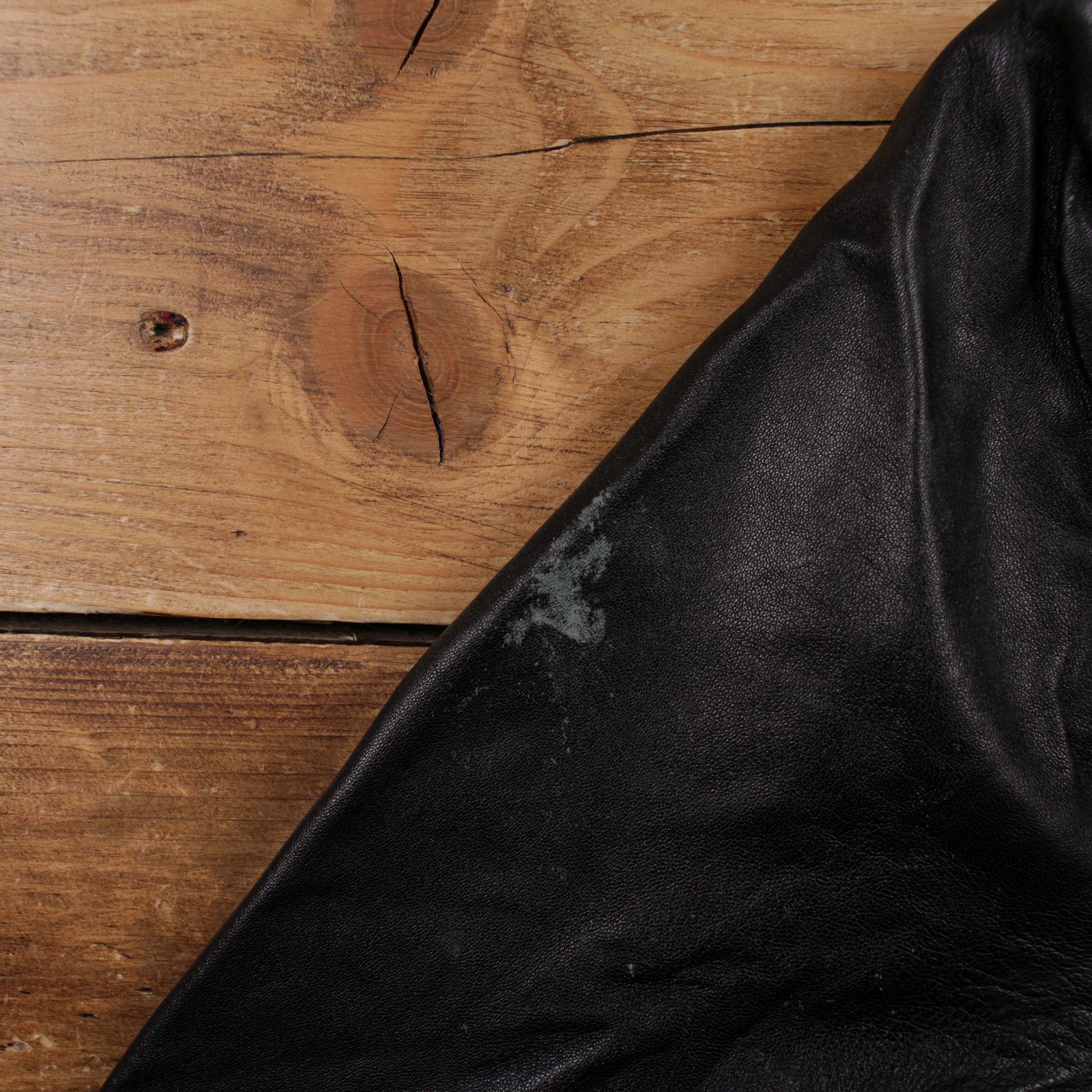Vintage South Wind Leather Jacket L 90s Black - Etsy