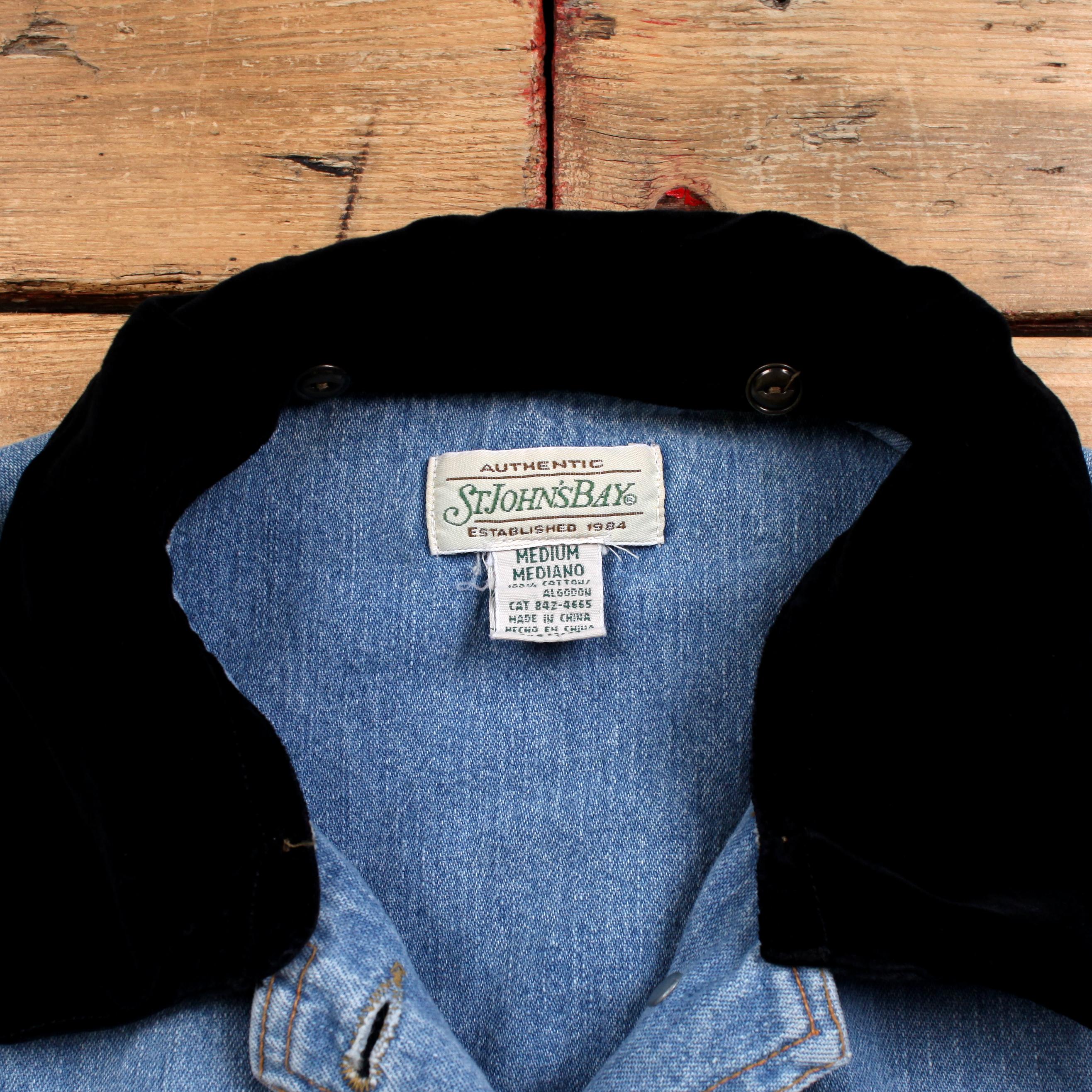 Vintage St John's Bay Denim Jacket M 90s Workwear Detachable