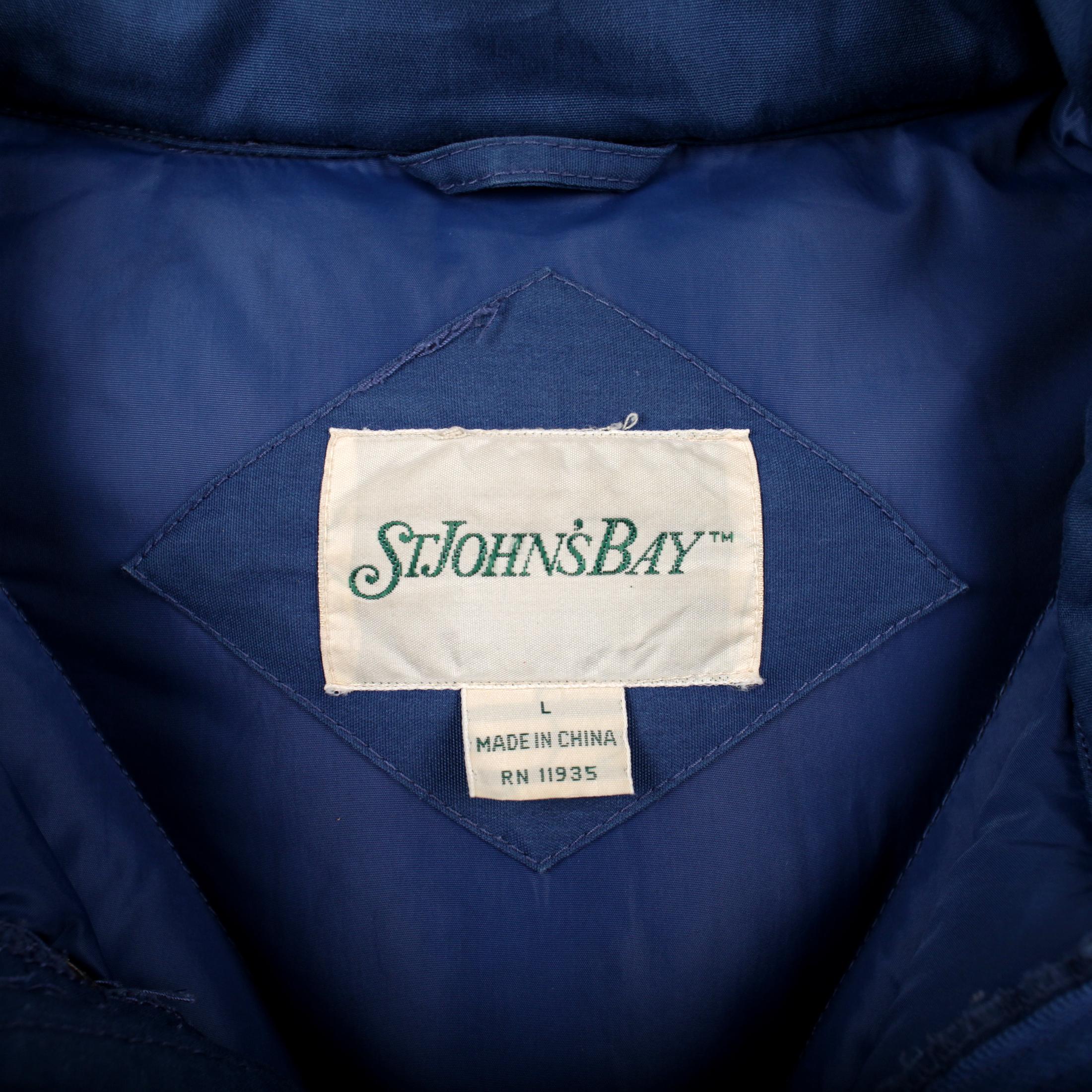 ST.JOHN'S BAY 00s Zip Up Jacket Blue L ST.JOHN'S BAY 00s Zip Up Jacket