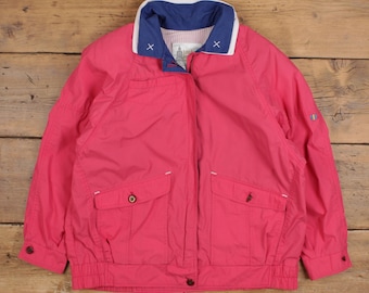 Vintage London Fog Windbreaker Jacket XL 90s Voile Rose Femme