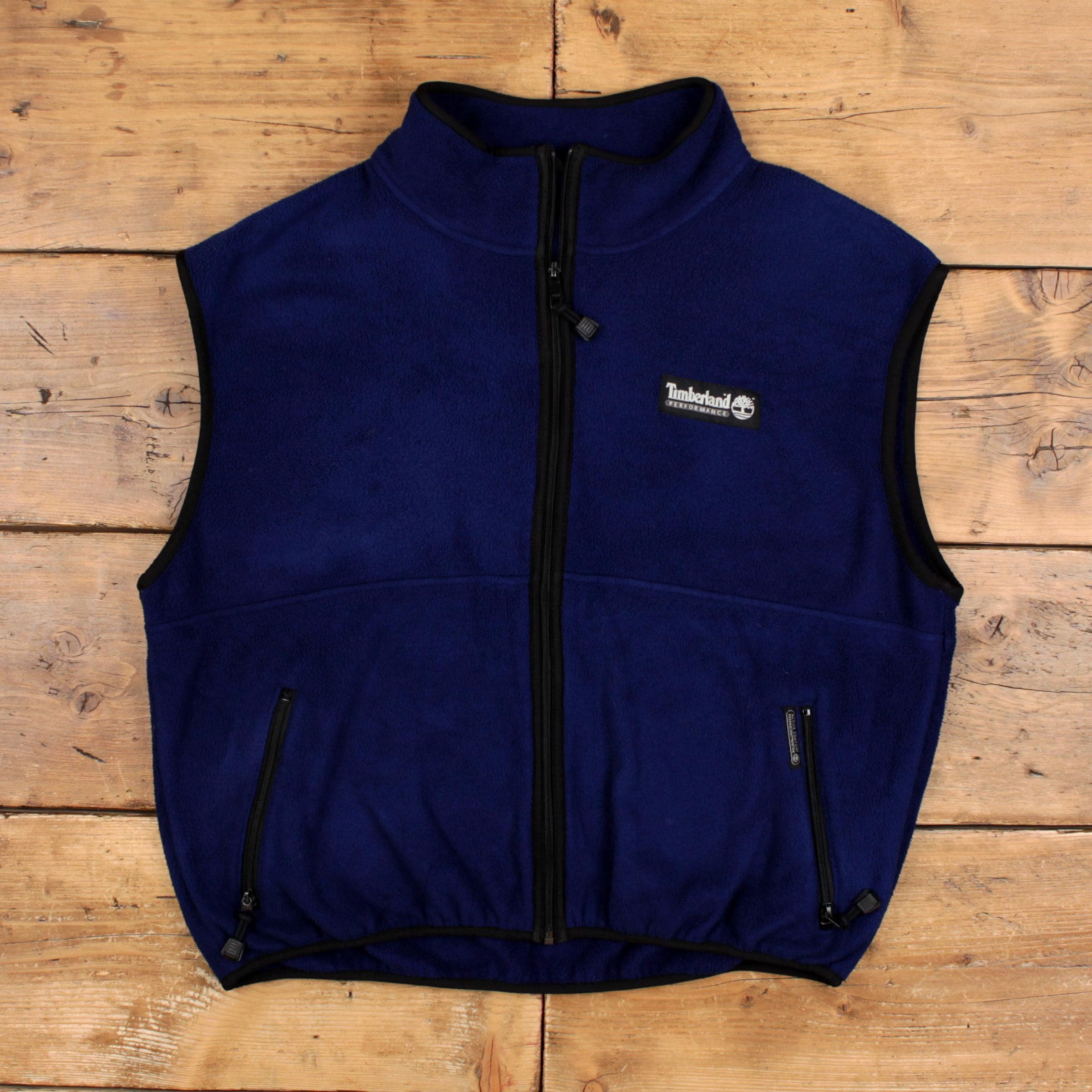 Vintage Timberland Outdoor Gilet XL 90s Fleece Vest USA Made Blue