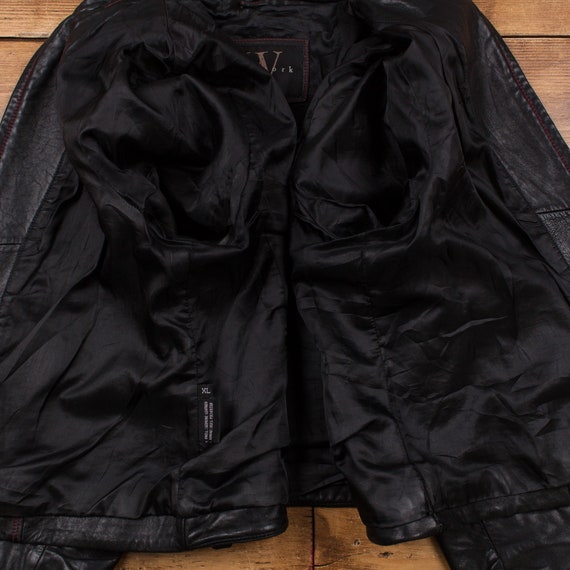 Vintage Winlit Leather Jacket XL New York Black W… - image 2