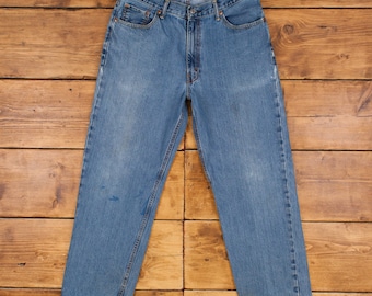 Vintage Levis 550 Jeans 35 x 29 Stonewash Tapered Blue Red Tab Denim