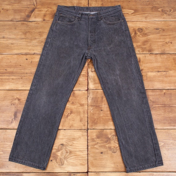 Vintage 80s Levis Levi 501 Grey Black 