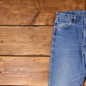 Vintage Wrangler Jeans Hose Hose 34x33 USA Made 90er Jahre Unisex Gerade Blau Bild 7