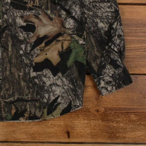 Vintage Mossy Oak Real Tree Shirt Button M Mens Long Sleeve Green Camouflage image 7