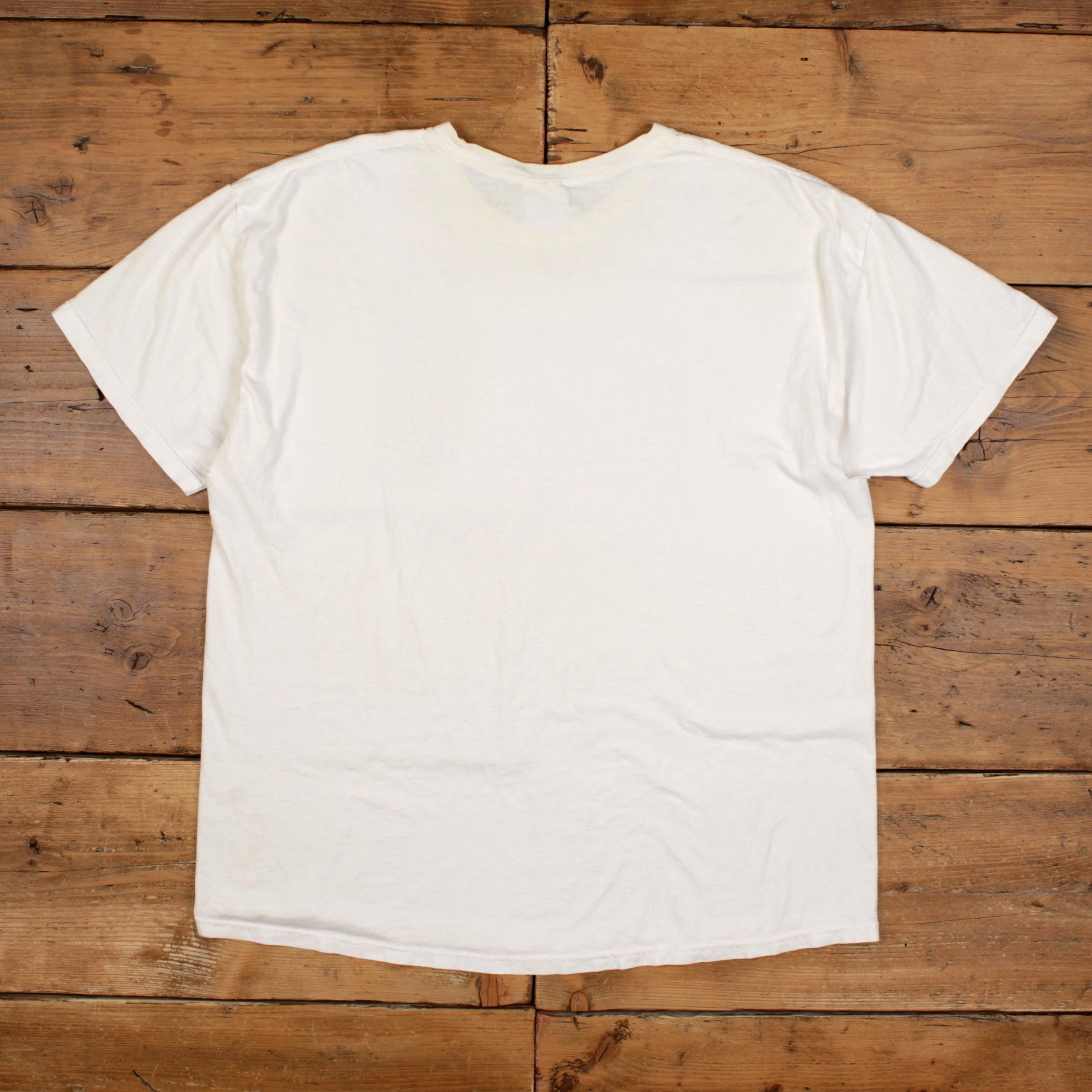 Vintage Hanes T-shirt XL Mens 90s White Tell Hell Jesus Graphic