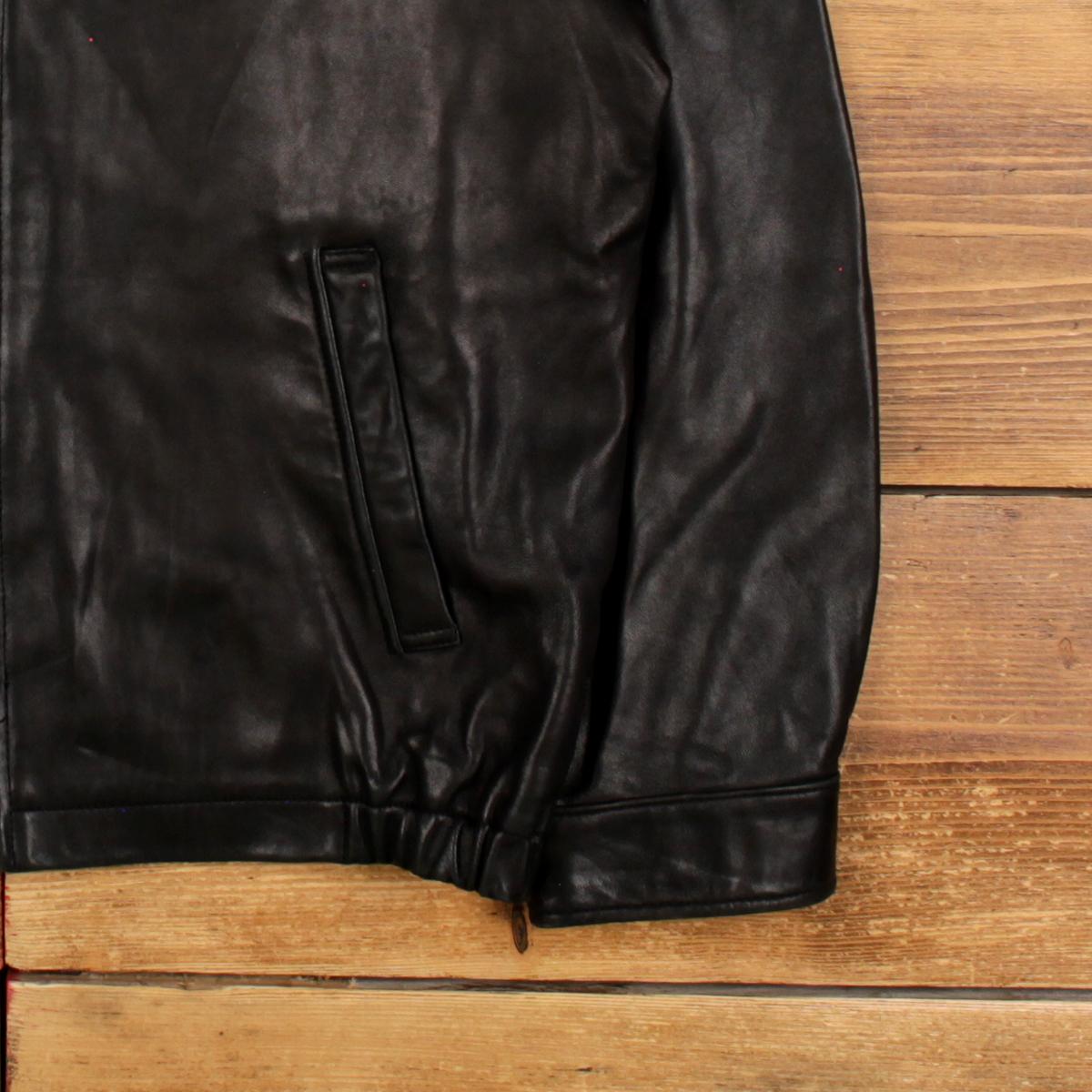 Vintage Nautica Leather Jacket L Car Coat Black - Etsy