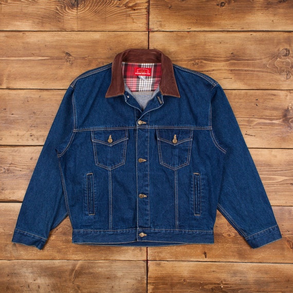 Vintage Marlboro Denim Jacket L Oversized Country Sto… Gem