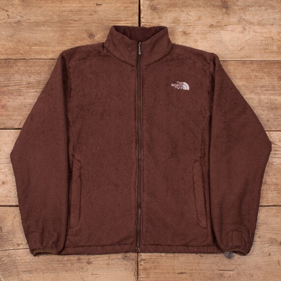 brown north face fleece