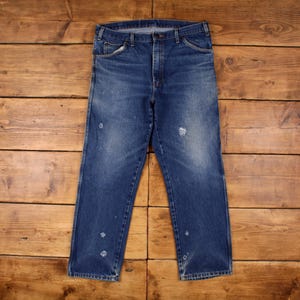 Vintage Dickies Jeans Pants Trousers 36x30 Distressed Denim Unisex Straight