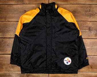 Chaqueta cortavientos vintage de la NFL, talla 2XL, color negro