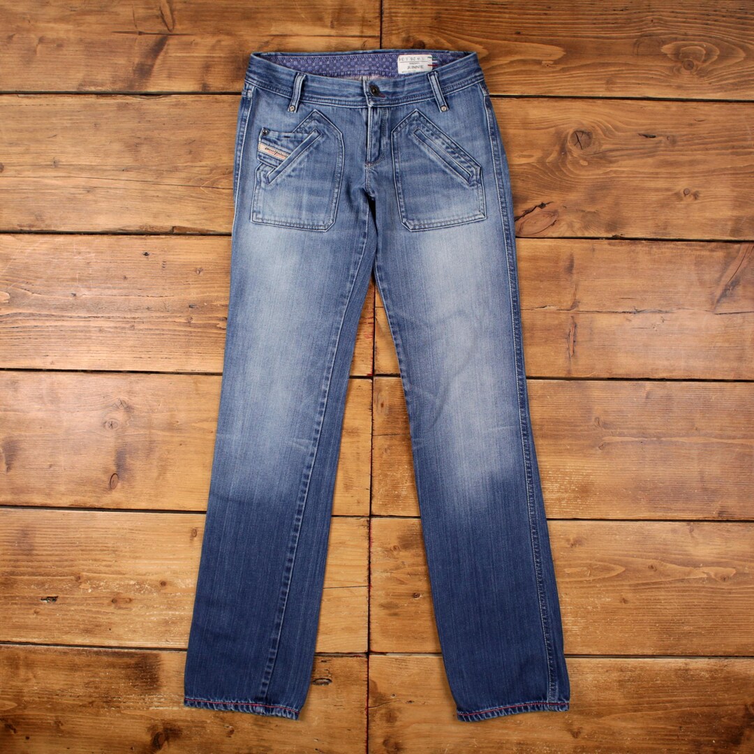 Diesel Junnie Y2k Jeans 26x34 Womens Blue Medium Stonewash 00s