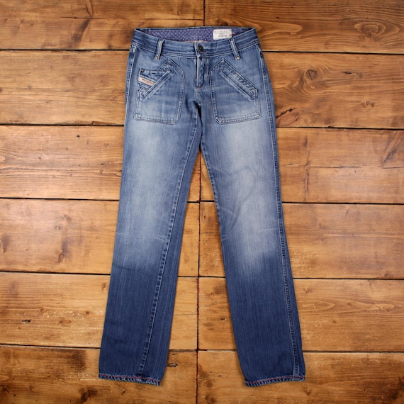 Diesel Junnie Y2k Jeans 26x34 Womens Blue Medium Stonewash 00s 