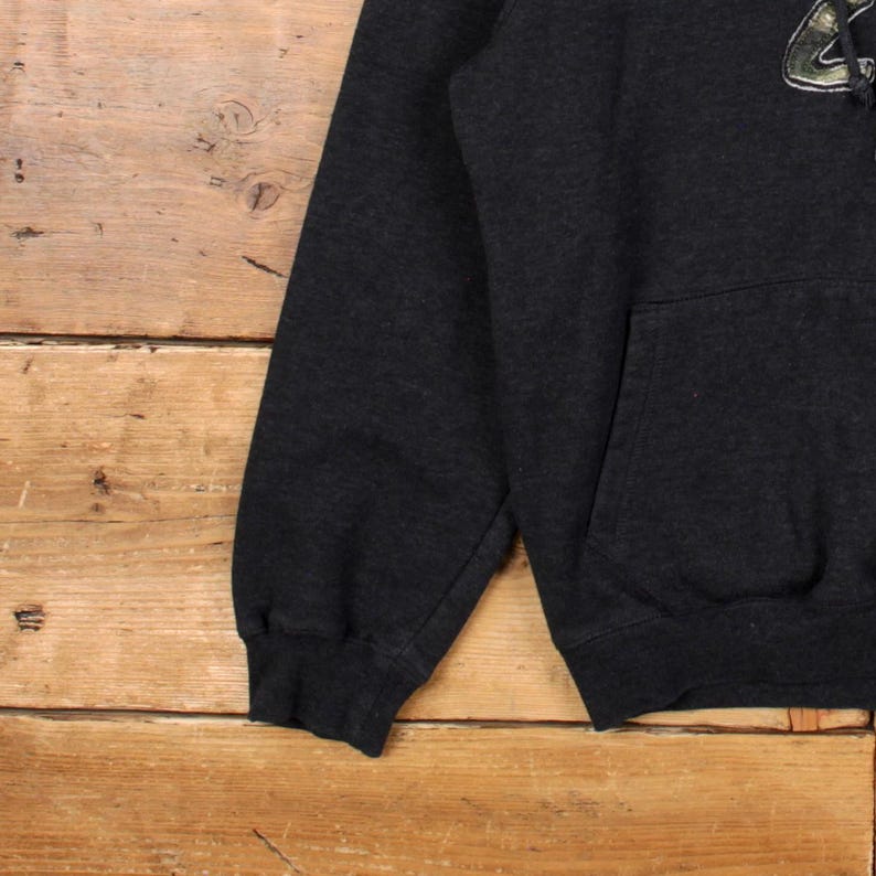Browning Hoodie Sweatshirt M Mens Deer Logo Outdoor Camo Realtree Grey image 6