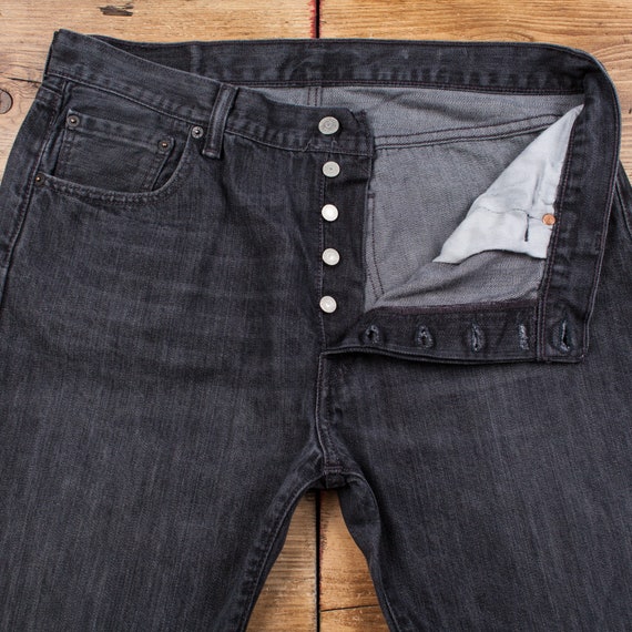 Vintage Levis 501 Jeans 36 x 30 Dark Wash Straigh… - image 4