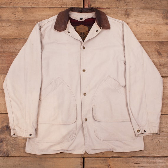 Mens Vintage 90s Woolrich Beige Workwear Canvas Co
