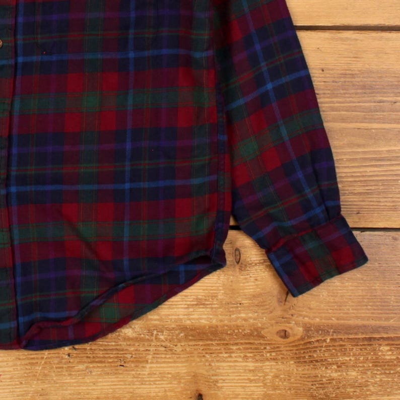 Lobo By Pendleton Flannel Shirt M Mens Cotton Wool Plaid Pocket Red USA Made image 7