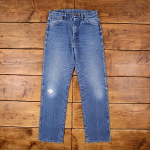 Vintage Wrangler Jeans Hose Hose 34x33 USA Made 90er Jahre Unisex Gerade Blau Bild 1