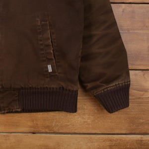 Chaqueta bomber Carhartt L para hombre, forrada de lona de pato marrón, ropa de trabajo, uso diario imagen 9