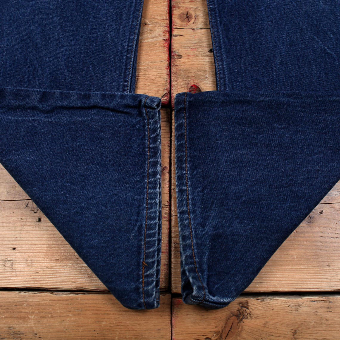 Levis Bootcut Jeans 38x31 Blue Zip Fly Mid Rise Orange Tab Western Denim, foto 4 di 5