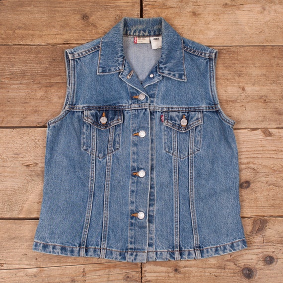 levi's jean vest womens