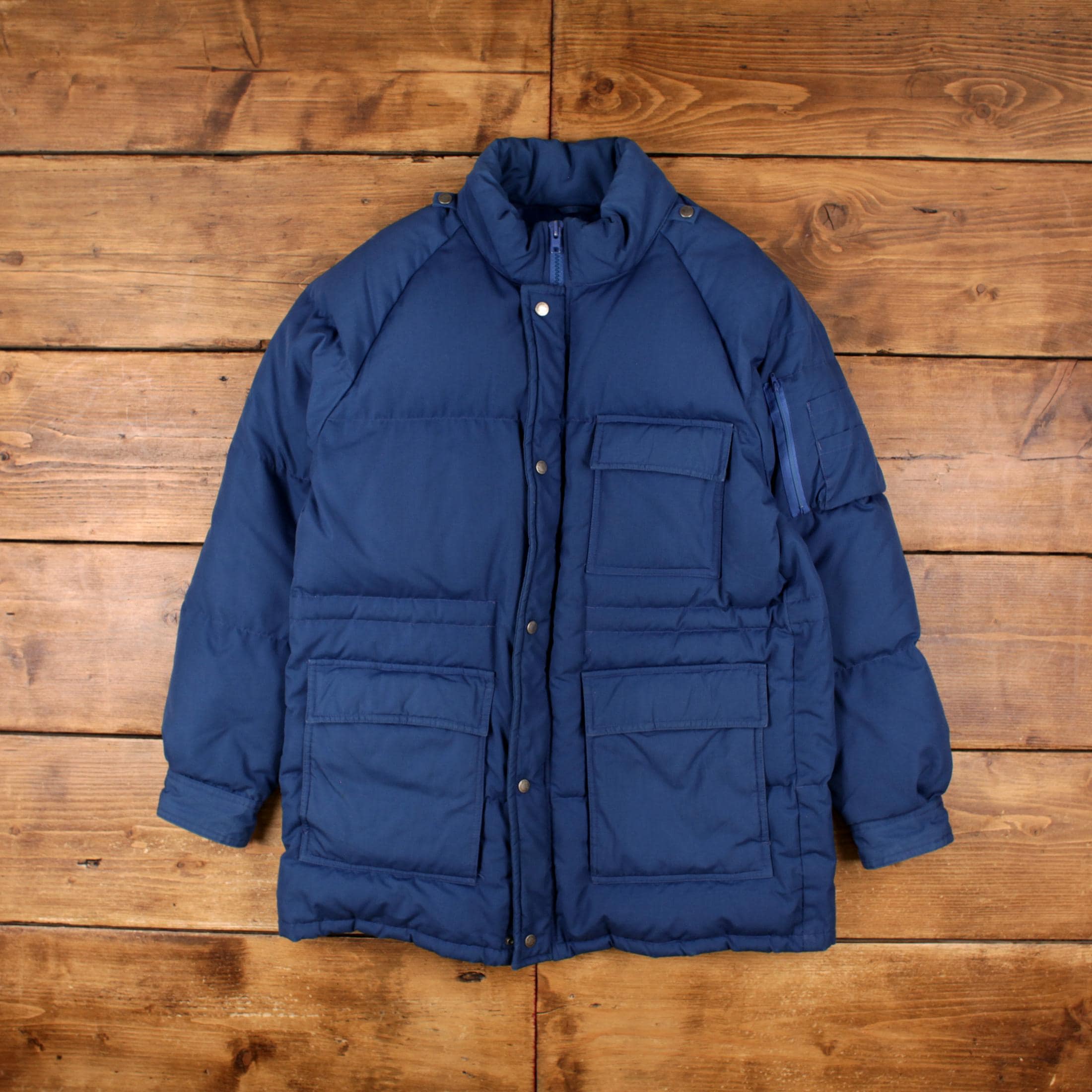 St. John's Bay padded jacket 90’s Vintage St John's Bay Outdoor Coat M 90s Beige Zip Snap - Etsy