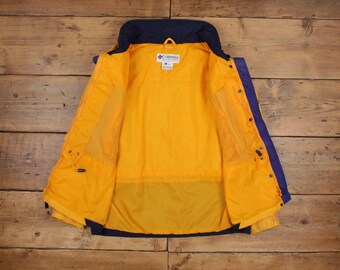 Vintage Columbia Outdoor Jacket XL 90s Windbreaker Yellow Womens
