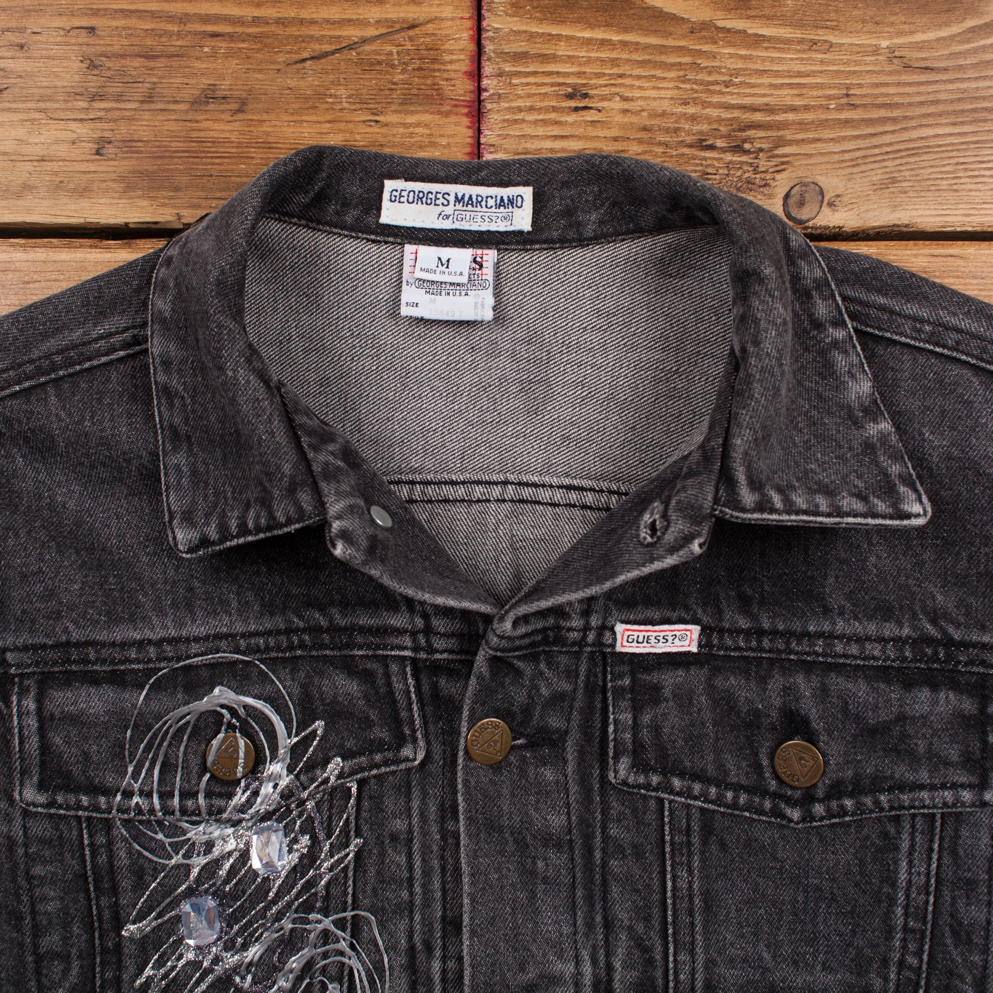 Vintage Guess Denim Jacket M USA Made 90s Georges Marciano