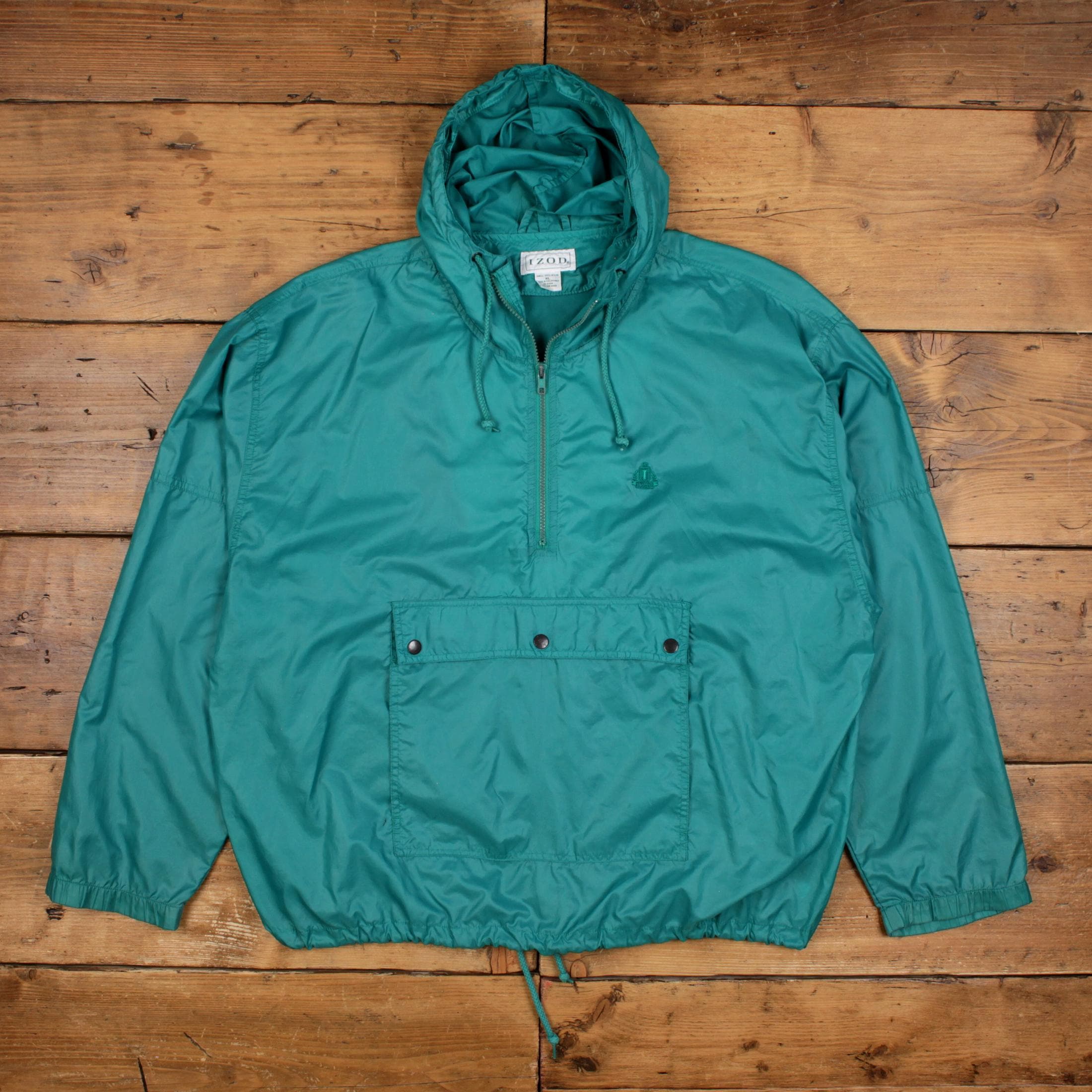 Mens Windbreaker Jacket Izod Pullover Windbreaker Vintage Izod