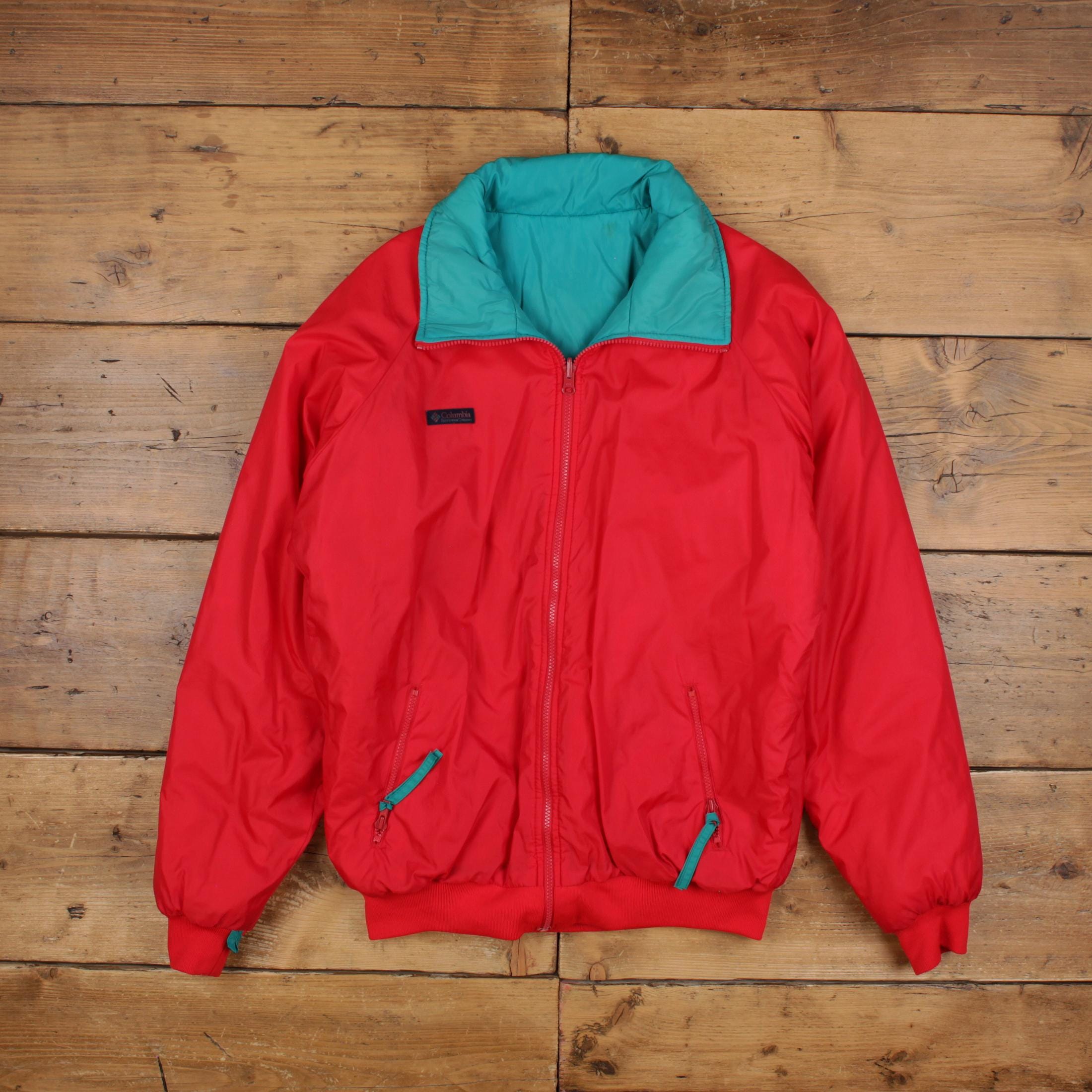 Vintage Columbia Outdoor Jacket L 90s Padded Reversible Red - Etsy