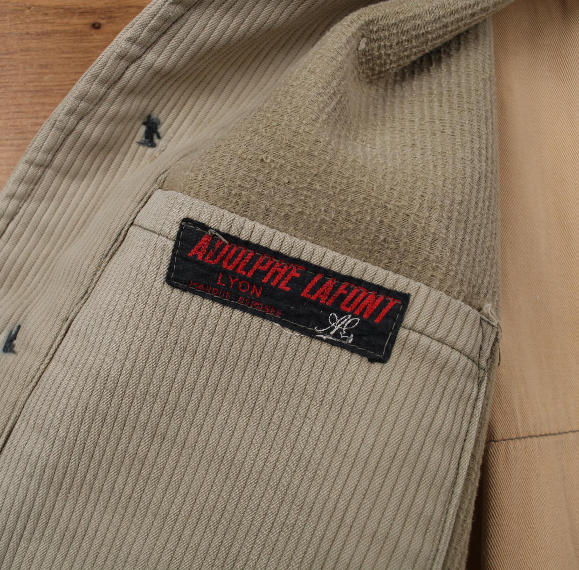 Vintage Adolphe Lafont French Hunting Jacket M Mens 40s Corduroy