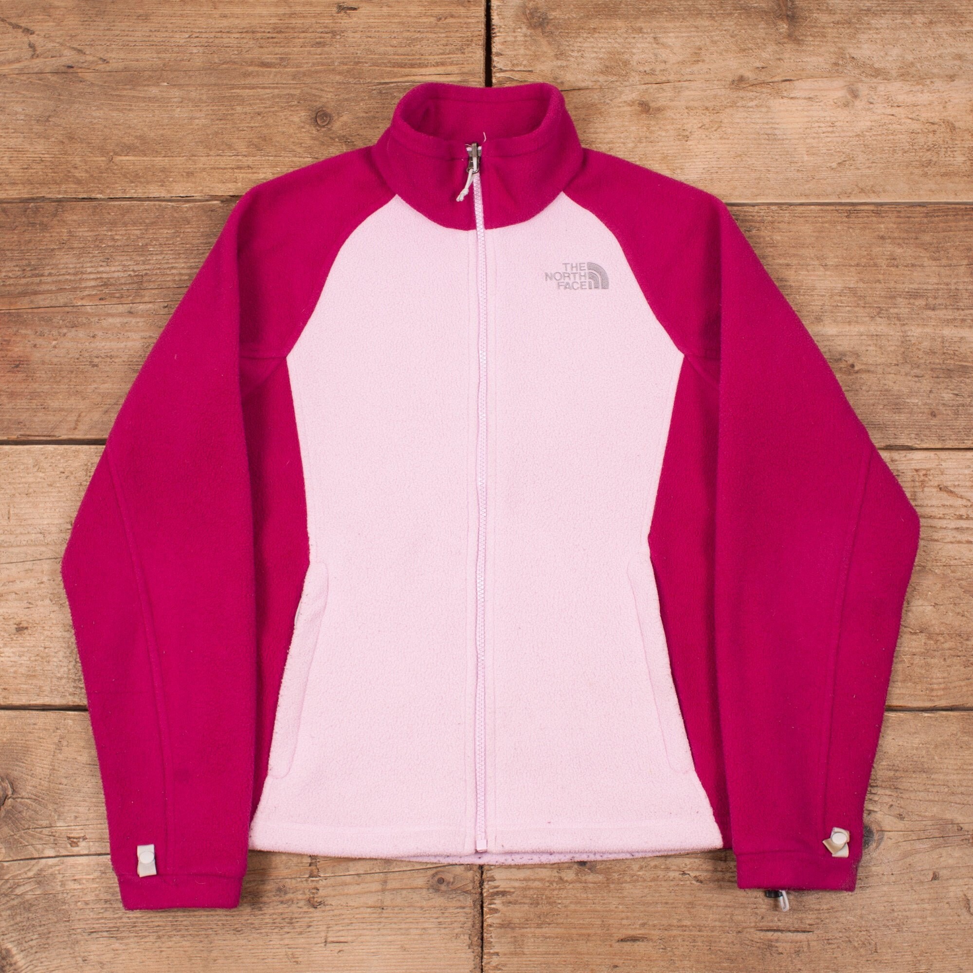 Image of Womens Vintage S North Face Pink Magenta Zip Up Fleece Jacket Small  R
