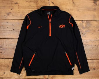 Vintage Nike Track Jacket L College Oklahoma State Black