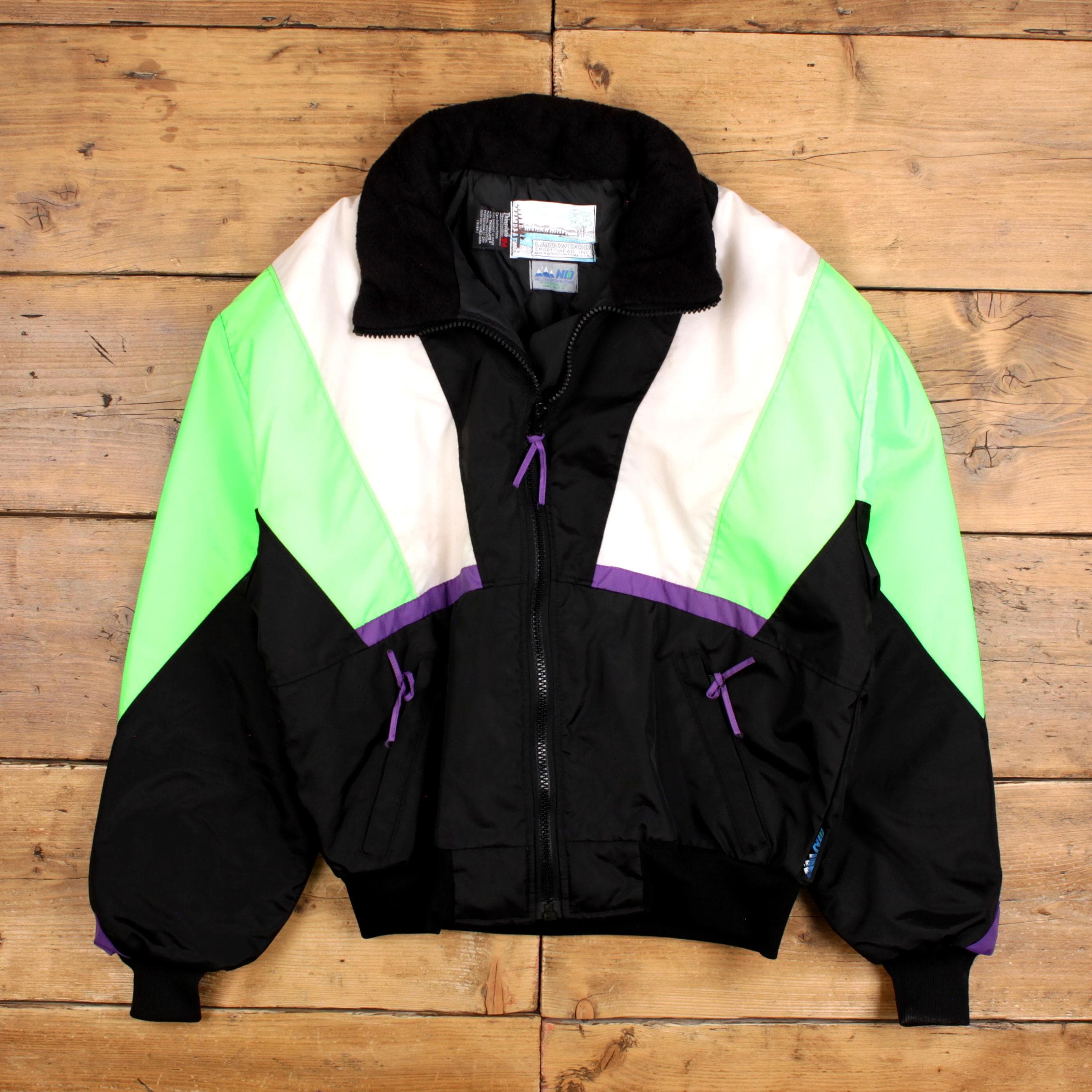 Vintage Lakewood Outdoor Jacket L 80s Ski Padded Black - Etsy